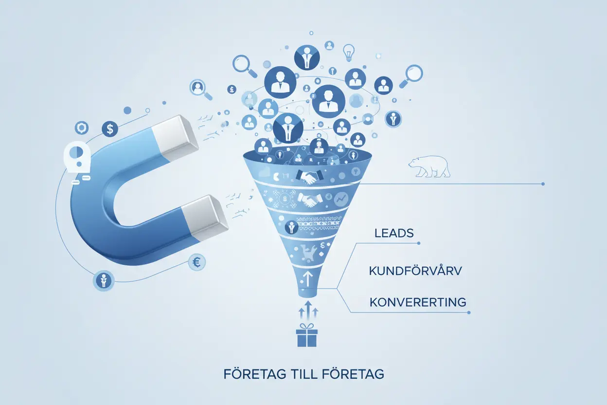 Inbound marketing strategi för svenska B2B-företag visar hur du attraherar kunder med värdefullt innehåll
